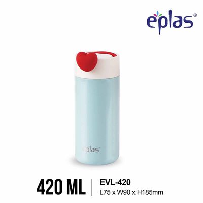 EPLAS Eplas Evl-420 (420ml) Macaron Handy Thermal Bottle W Strainer - Blue EVL-420