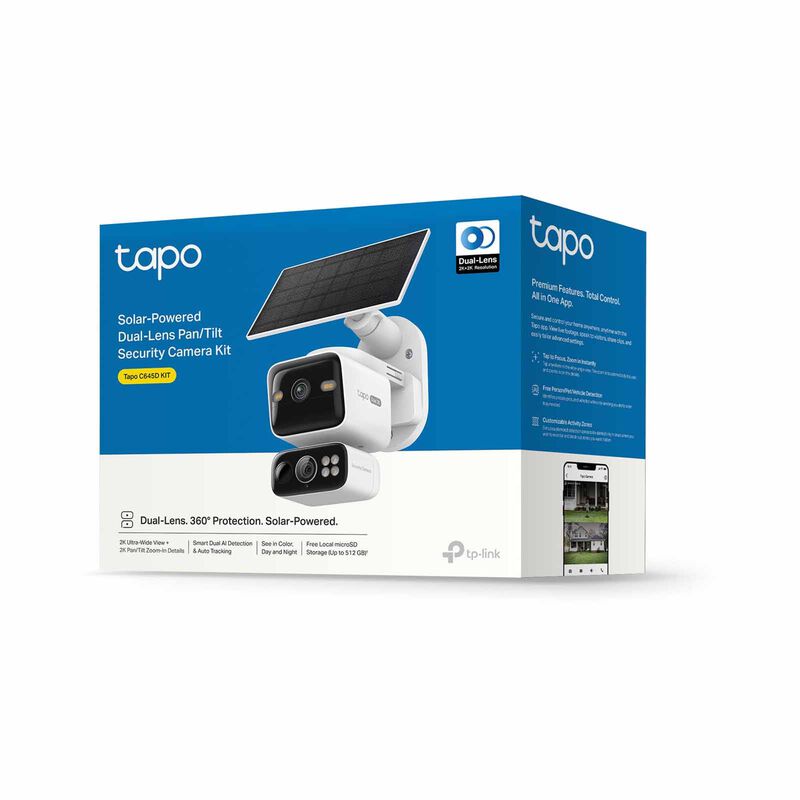 TP LINK Solar-powered Dual-lens Pan/tilt Security Camera Kit TAPO C645D KIT-image 11