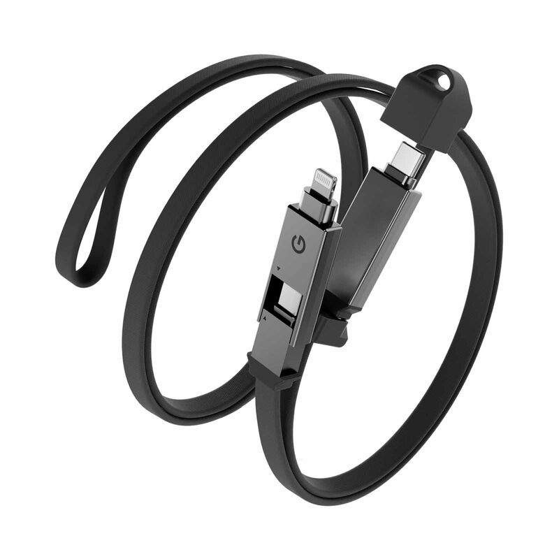 ENERGEA Sheath 2-in-1 C To C + Lightning Cable, 480mbps, 60w, 1m -gun CBL-60SHTH-GUN100-image 1