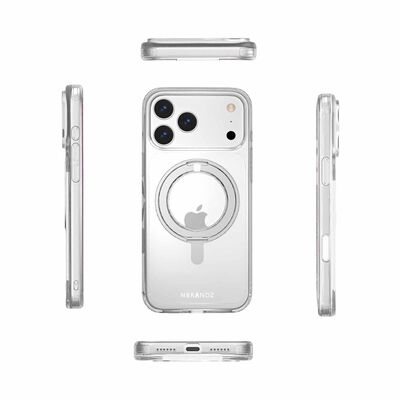 N.BRANDZ Mag360 Touch 360 Rotation Protective Case For Iphone 17 Pro-clear N-MAG360-IP17P-CL