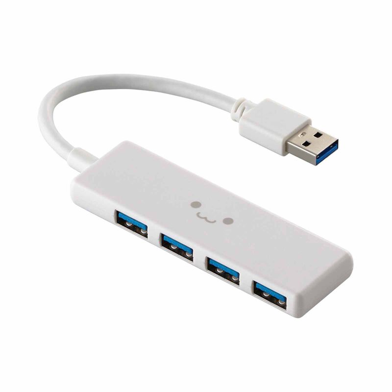 ELECOM Usb 3.0 Bus Power 4 Ports - White Face U3H-H040WF-image 1