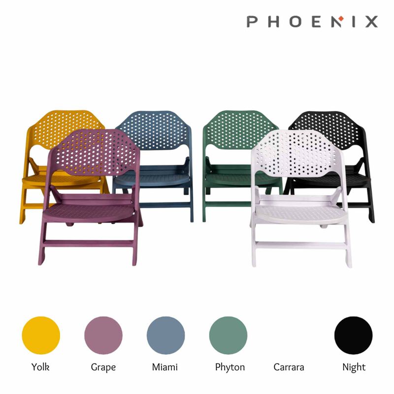 PHOENIX Cala Foldable Wide Chair Miami Blue CALA-image 4