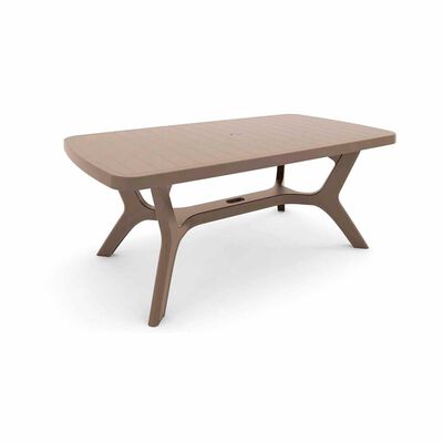 KETER Baltimore Outdoor Dining Table Rectangle Cappucino (exclude Installation) D-AB-10-8343