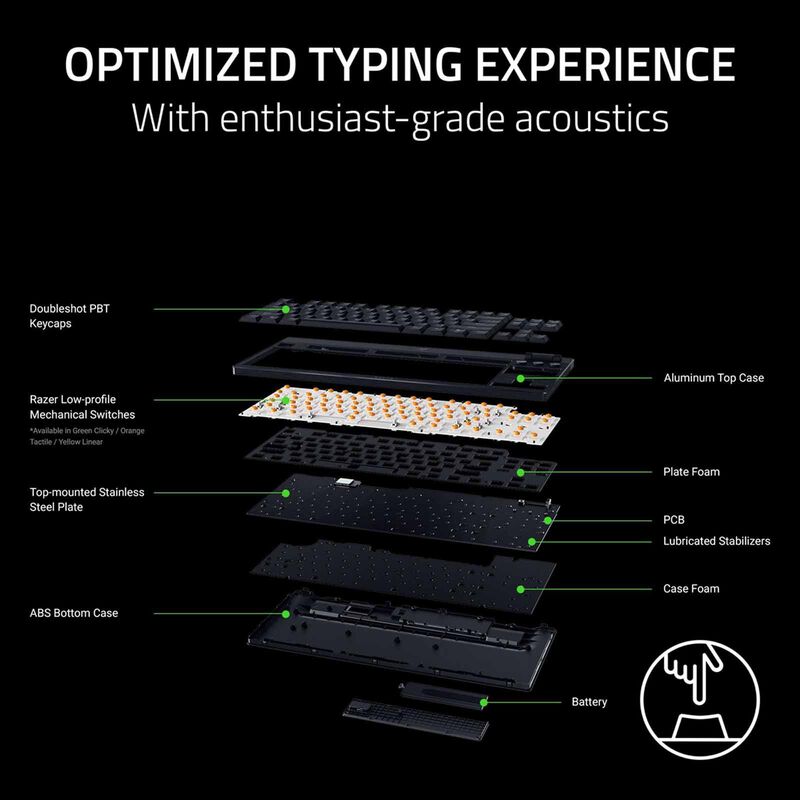 RAZER Blackwidow V4 Low-profile Tenkeyless Hyperspeed (yellow Linear Switch) - Us Layout - Frml RZ03-05450100-R3M1-image 9