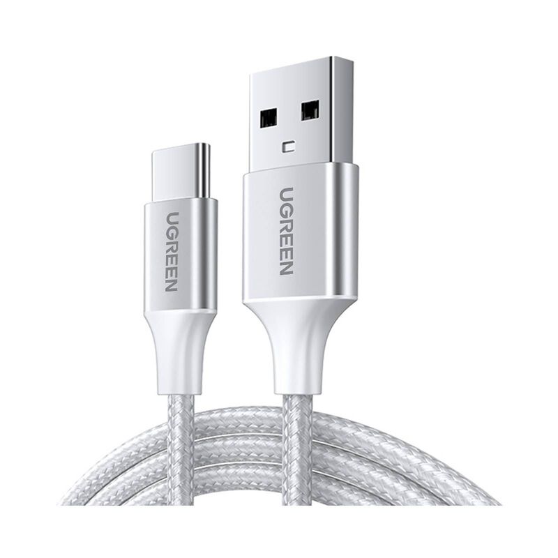 UGREEN Us288 Usb-c To Usb A 2.0 1m White Male Cable (braided) 60131-image 1