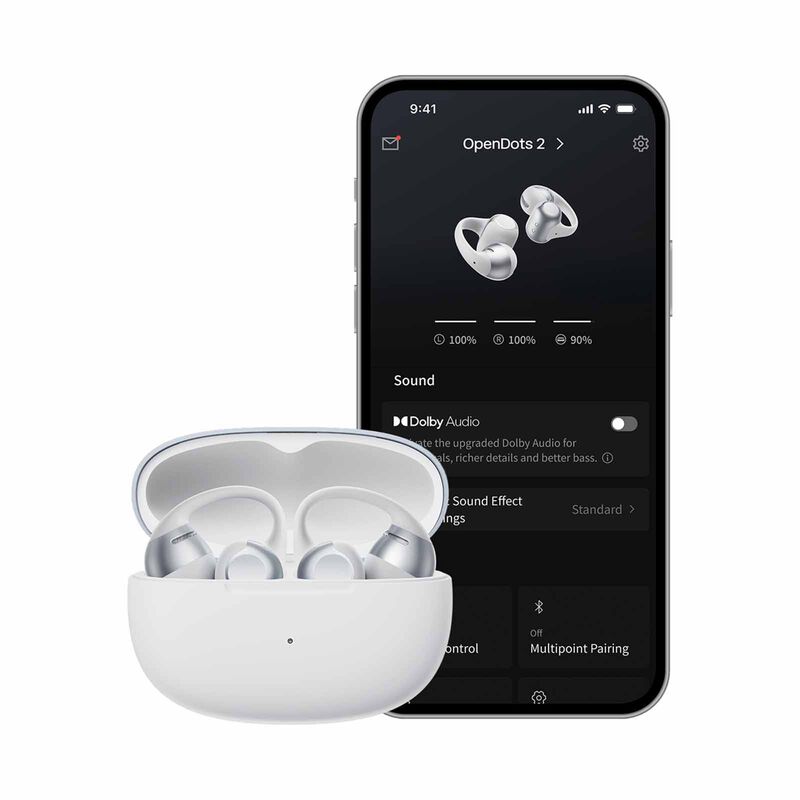 SHOKZ Opendots 2 Open-ear Clip-on Earbuds - Grey E320-ST-GY-image 3