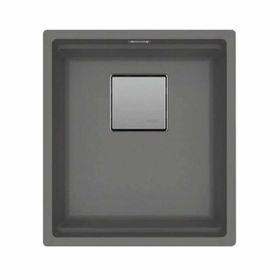 FRANKE Kubus Single Bowl Fragranite Kitchen Sink - Stone Grey KNG-110-37SG