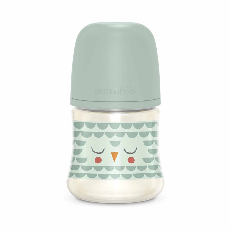 SUAVINEX With Slow Flow Sx Pro Physiological Silicone Teat - Bonhomia Feather Green (online) 150ML POLYAMIDE PREMIUM BOTTLE-image 1