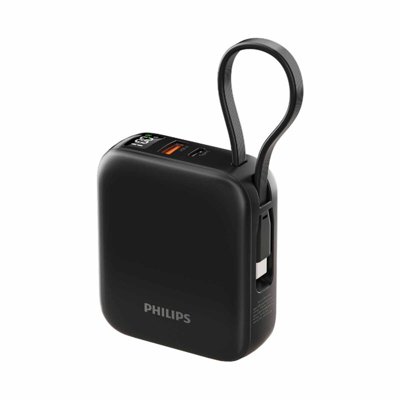 PHILIPS 10000mah 22.5w Powerbank With Built-in Usb-c & Usb-a Cables Ccc DLP9205B/97-image 3