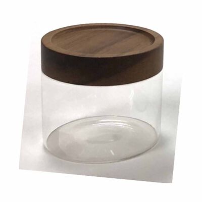 ELEMENTAL High Borosilicate Glass Storage Jar With Acacia Lid (500ml) 23FDD-1010