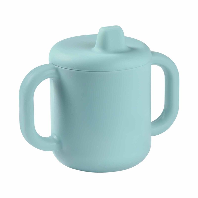 BEABA Learning Cup With Spout Lid - Blue (online) SILICONE-image 2