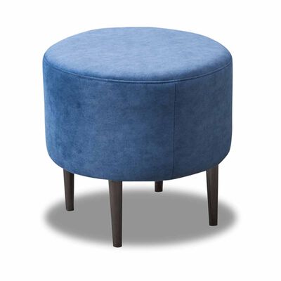 Ottoman Rd-45cm (fab) Cat A Navy Fabric KATE