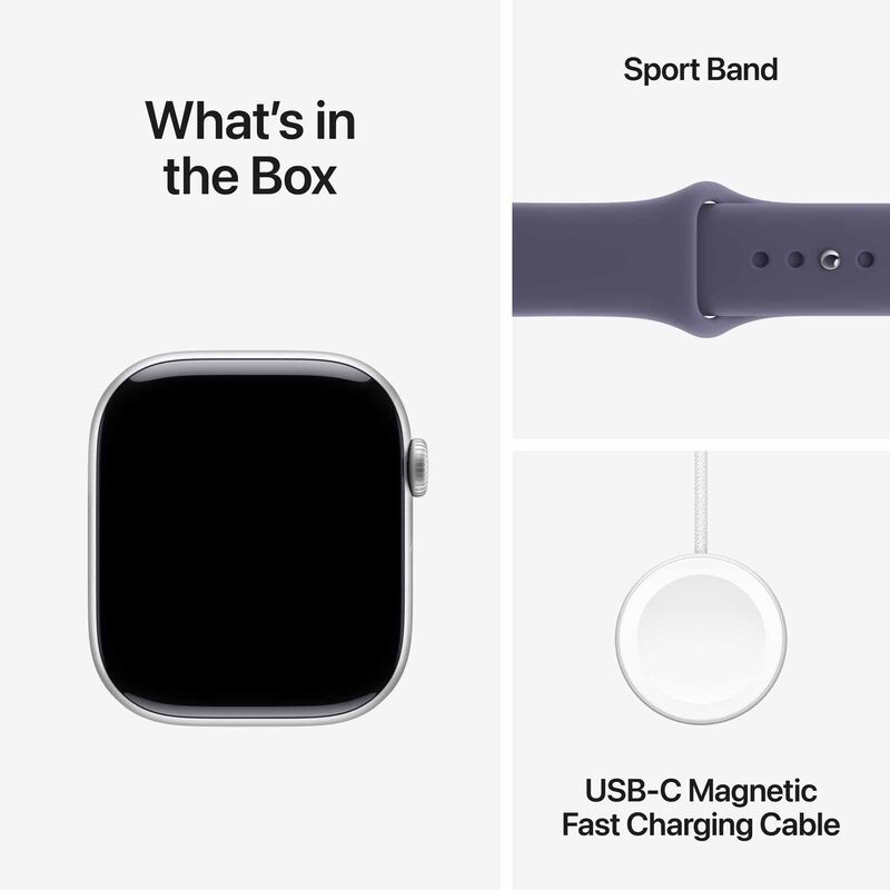 APPLE Watch Series 11 Gps + Cellular 46mm Silver Aluminium Case With Purple Fog Sport Band - M/l MFCR4X/A-image 5