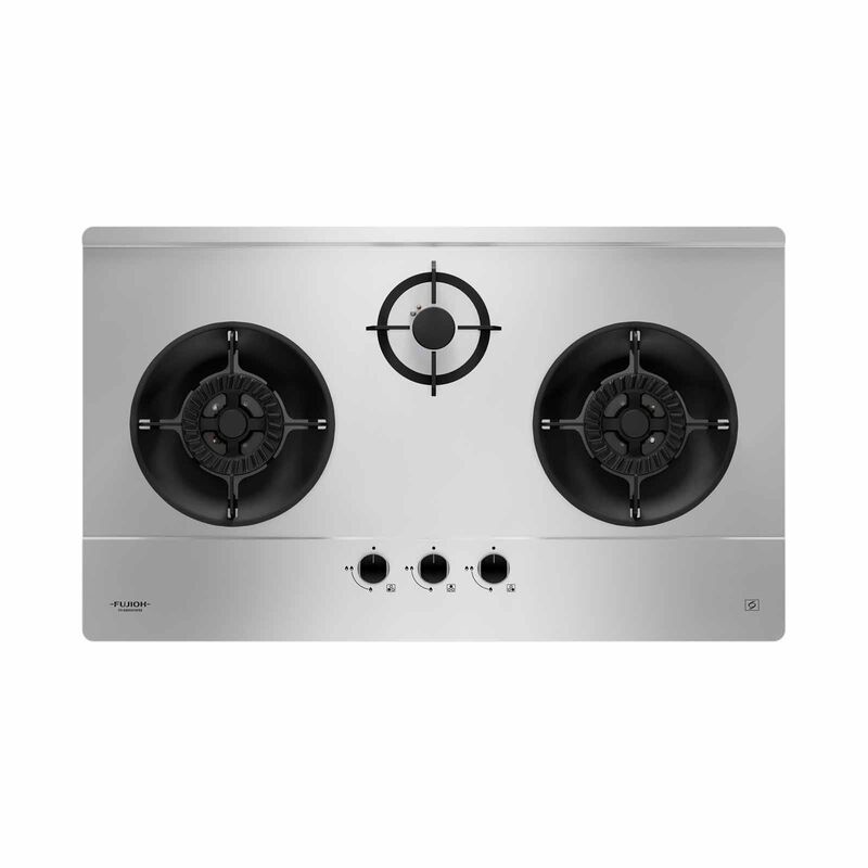 FUJIOH 88cm 3 Burners Gas Hob (tg) - Stainless Steel (exclude Installation) FH-GS6530 SVSS TG-image 1