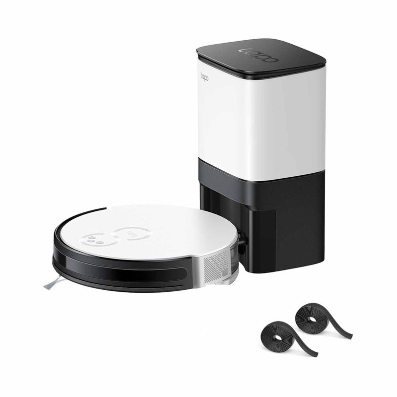 TP LINK Robot Vacuum & Mop + Smart Auto-empty Dock + 4m Of Magnetic Tape TAPO RV10 PLUS + RVA400-image null