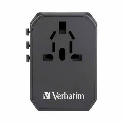 VERBATIM Universal Travel Adapter - 5 Port (1 Type C, 4 Usb) Black VM65686
