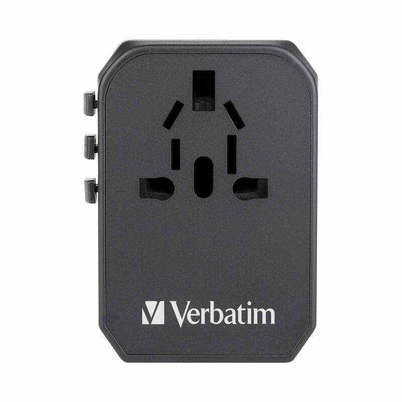 VERBATIM Universal Travel Adapter - 5 Port (1 Type C, 4 Usb) Black VM65686-image 1