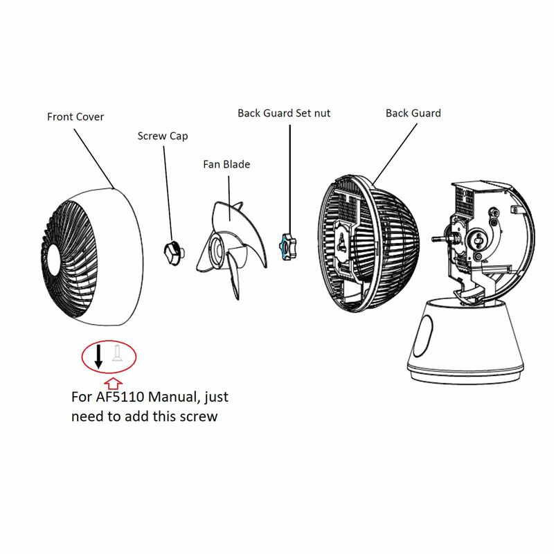 UNIDEN 6 In Intelligent Dc Circulator Fan (japan) - White AF5110-image 2