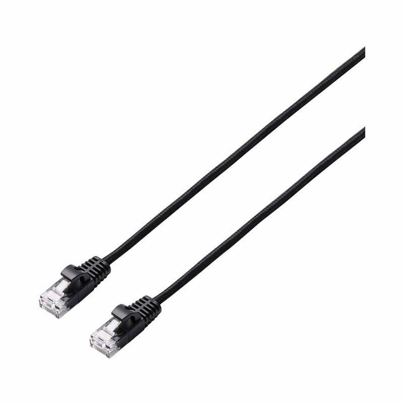 ELECOM Cat 6a Lan Cable Mesh 5m - Black LD-GPAM/BK50-image 2
