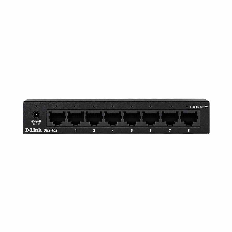 DLINK 8-port Gigabit Unmanaged Metal Desktop Switch DGS-108/V/B-image 2