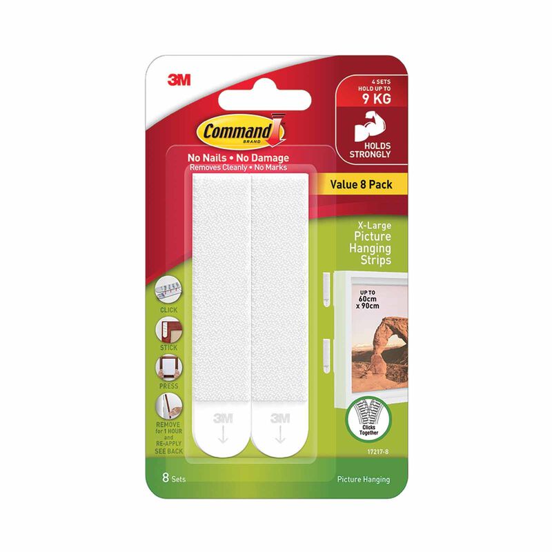 3M COMMAND Command X-large Picture Hanging Strips - White 17217-ES-image 1