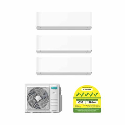 HISENSE Hisense 9kwh Cu System 3 (9000btu X 2, 12000btu X 1) AMW90TERJ+ AMS-09TWERUHA00 X2 /AMS-12TWERUHA00
