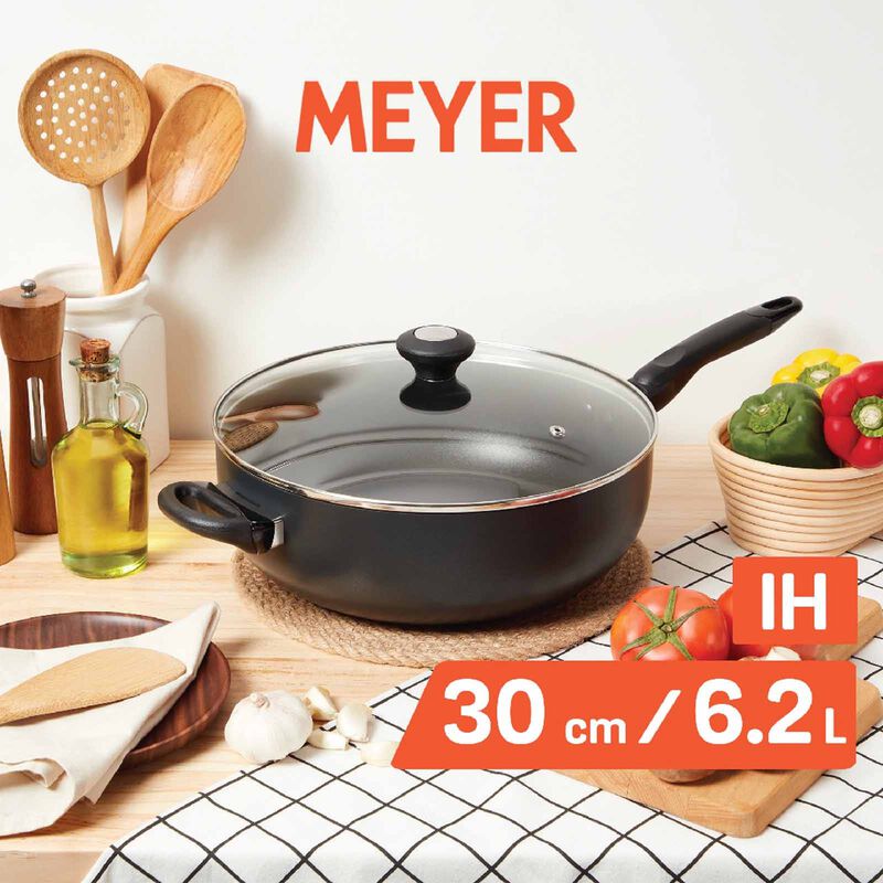 MEYER Cook N Look Nonstick 30cm | 6.2l Chef's Pan With Glass Lid And Helper Handle 11323-image 3
