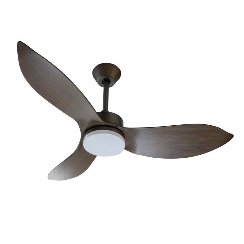 D'FAN 46 In Dc Ceiling Fan With Led Light (grey/wood) SPACE46-WD/GY-image 3