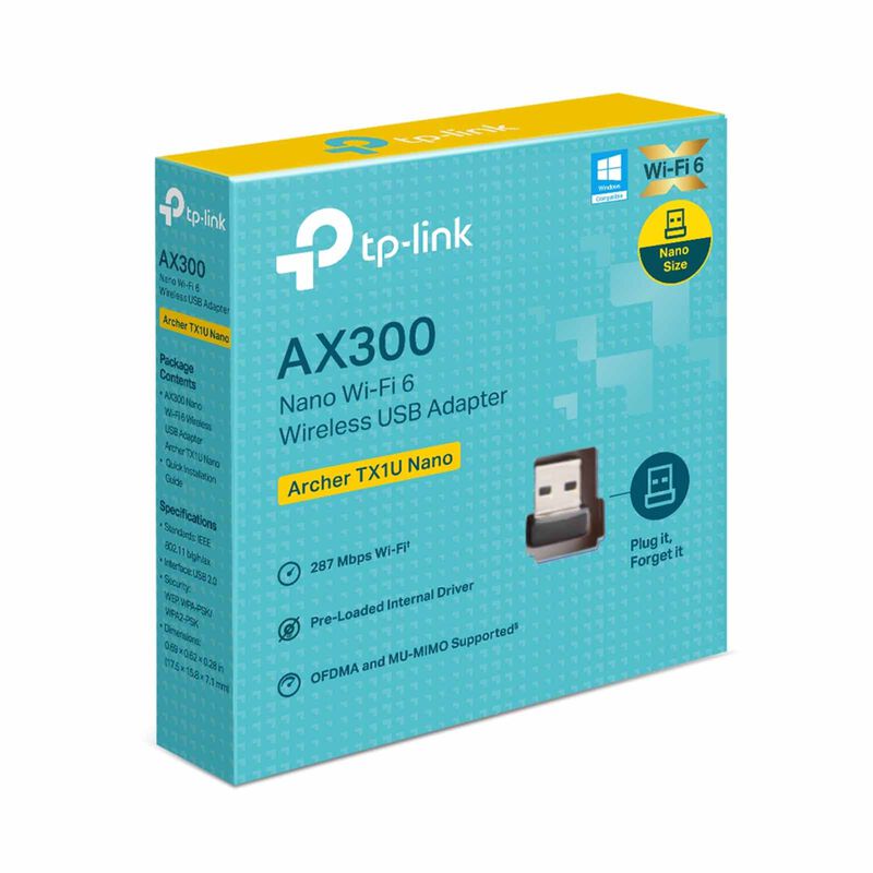 TP LINK Ax300 Nano Wi-fi 6 Wireless Usb Adapter TX1U NANO-image 3