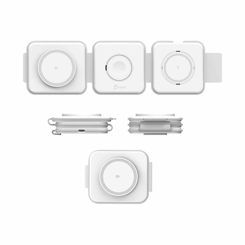 J5CREATE Qi2 3-in-1 Magnetic W/less Charging Station JUPW3215W-image 7