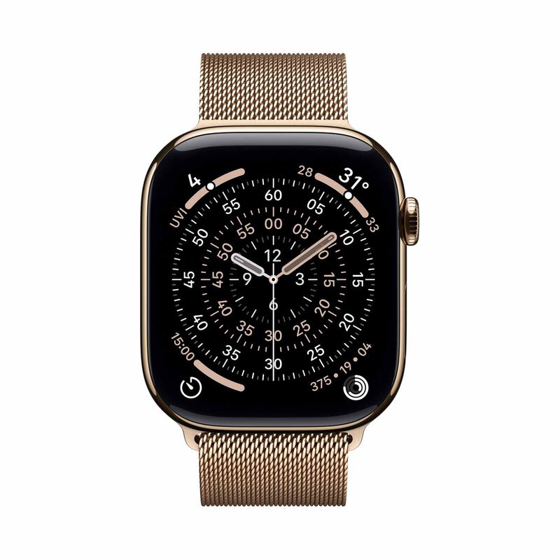 APPLE Watch Series 11 Gps + Cellular 46mm Gold Titanium Case With Gold Milanese Loop - S/m MFD74X/A-image 2