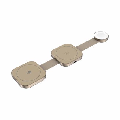 MAZER Qi2 3in1 Trifold Wireless Charging Pad-cream M-QI2-MAGTRIFOLD03-CR