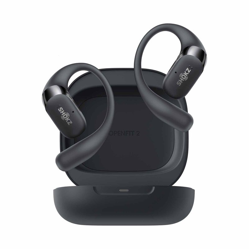 SHOKZ Openfit 2 + Open-ear True Wireless Earbuds - Black T921-ST-BK-image 1