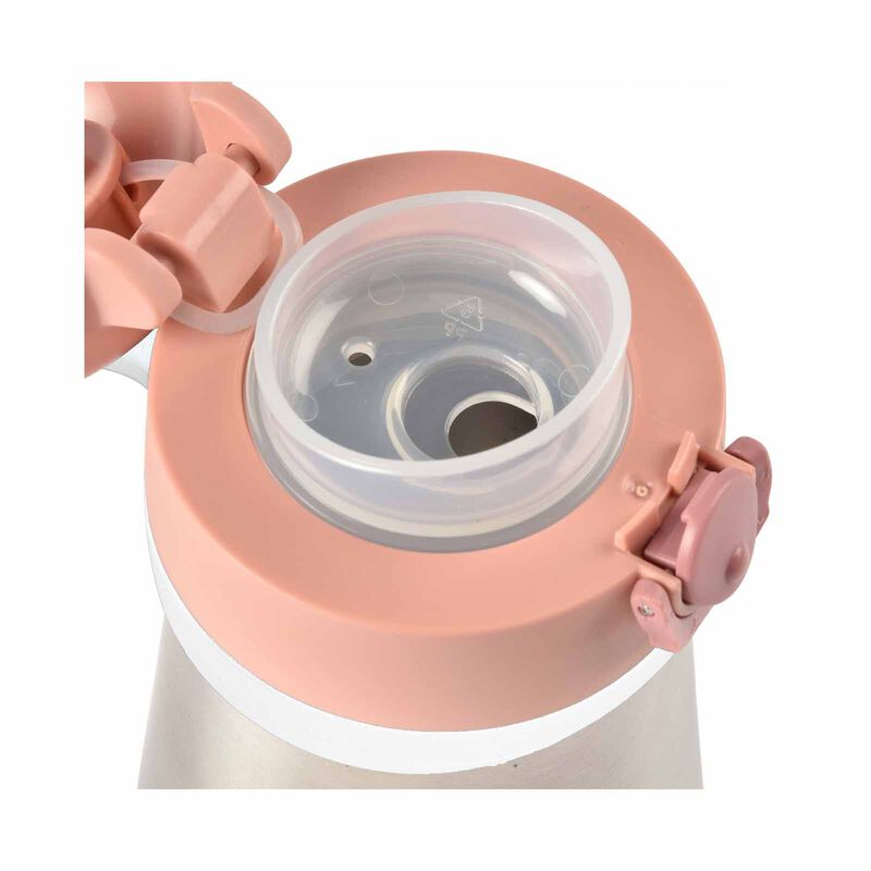 BEABA Spout Bottle 350ml - Pink (online) STAINLESS STEEL-image 2