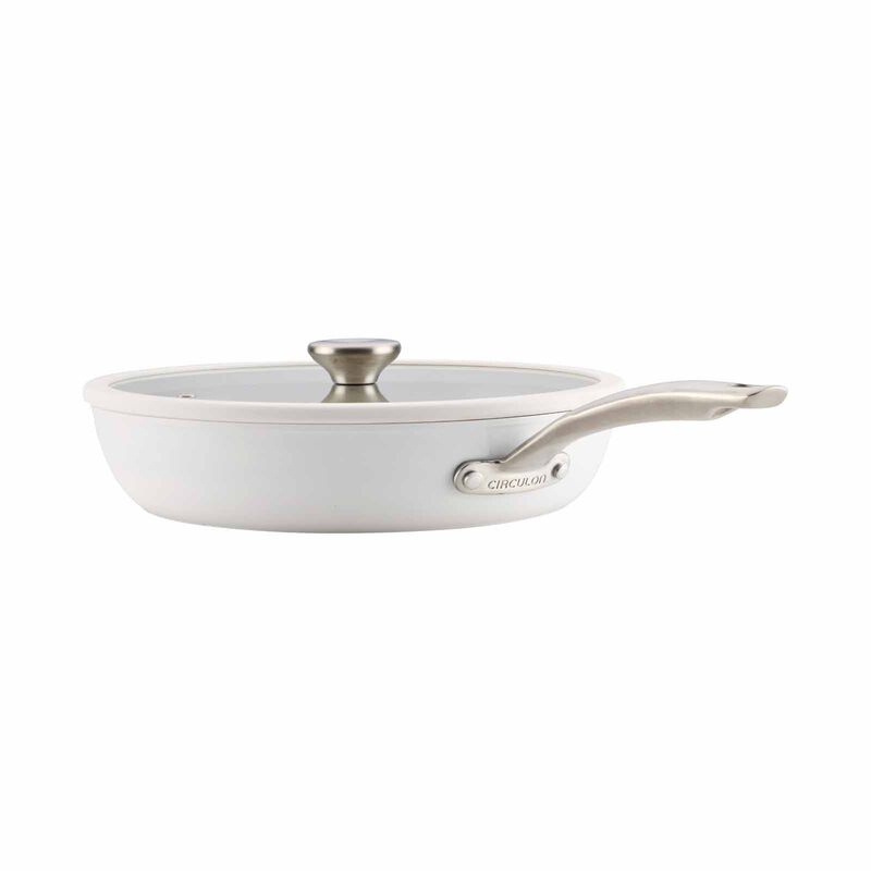 CIRCULON Halo With Laserdefense Ceramic Nonstick 30.4cm Frypan With Helper Handle - Pearl White 16153-image 2