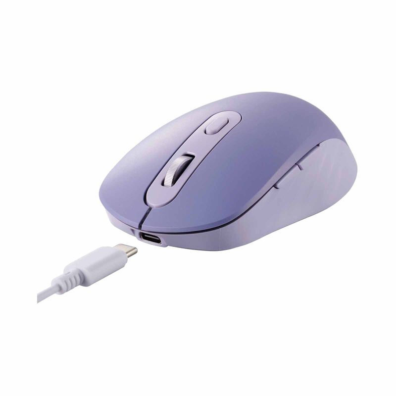 ELECOM 6 Btn Dual Mode Bt & Wless Rechargable Silent Mouse - Blue M-MY35MBSBU-G-image 6