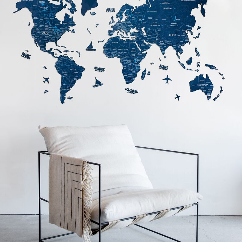 2d Wooden World Map Blue Xl ENJOY THE WOOD-image 8