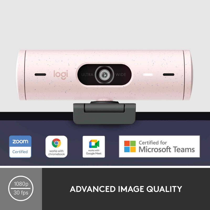 LOGITECH Brio 500 Full Hd Webcam - Rose 960-001433-image 4