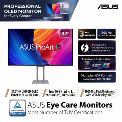 ASUS 31.5in Proart 4k 240hz Monitor PA32UCDM