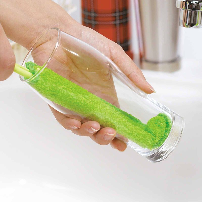 MARNA Bottle Sponge W/10" Handle (46x253x40mm) - Green K472-G-image 2