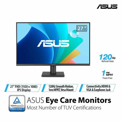 ASUS 27in Eyecare Fhd 120hz Gaming Monitor VA279HG