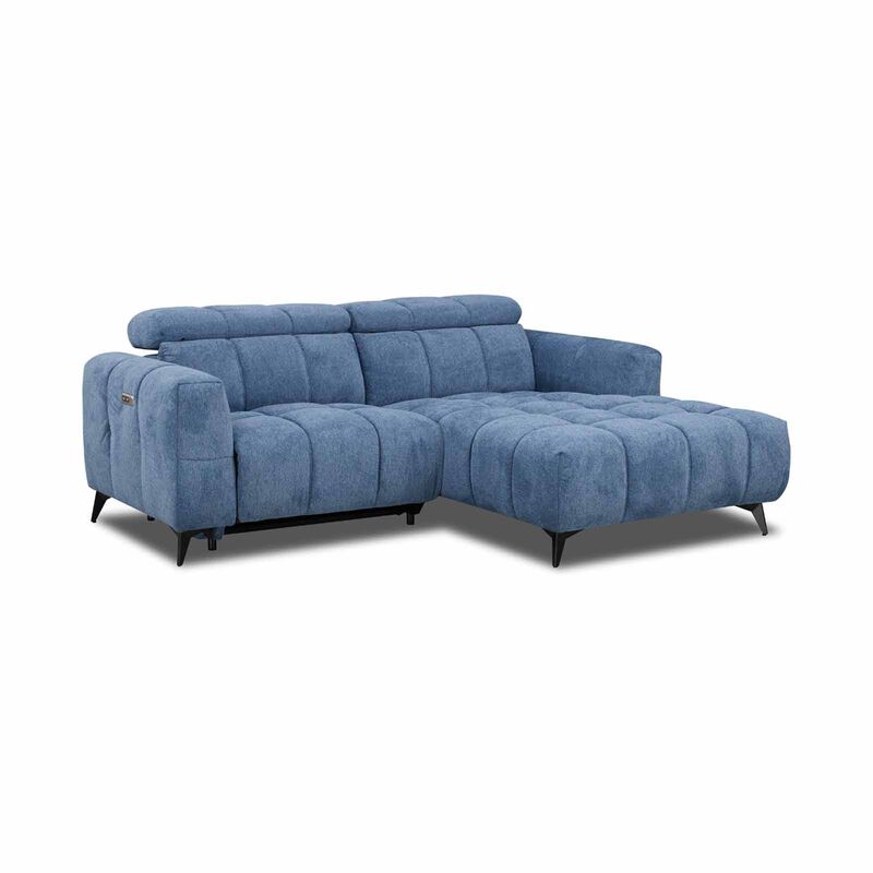 MUZE L Shaped Recliner (fab) Right Cat A Blue Fabric Sofa ANJA-image 6