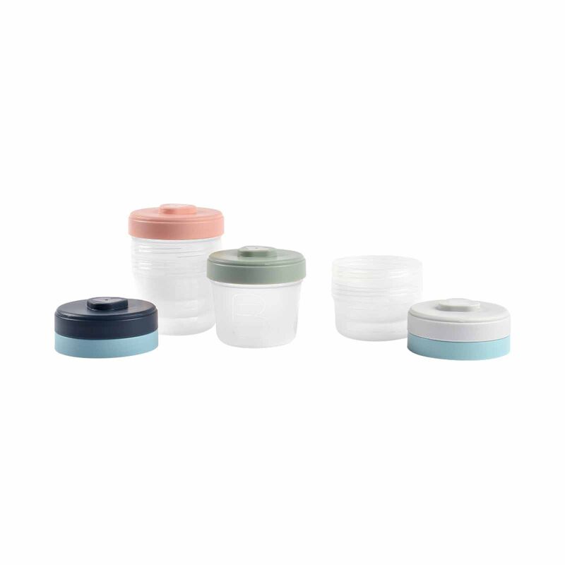BEABA Food Storage Starter Set 90ml/150ml - Eucalyptus (online) CLIP PORTIONS-image 2