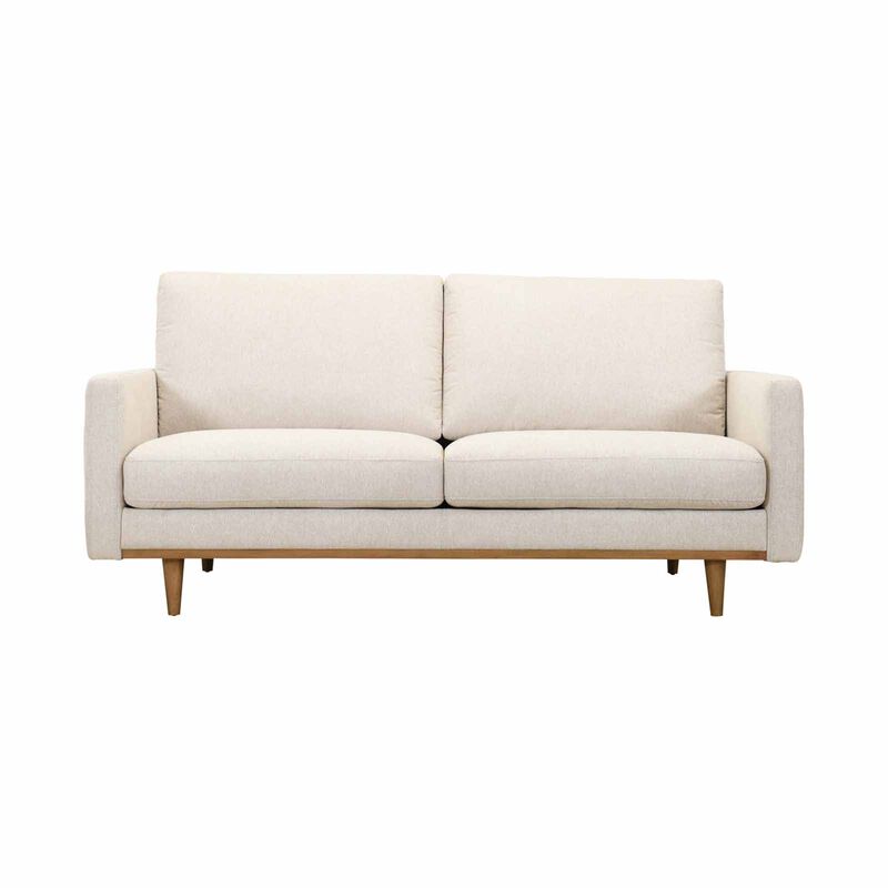 MUZE 3 Seater (fab) Light Beige Fabric Sofa MIKA-image 1