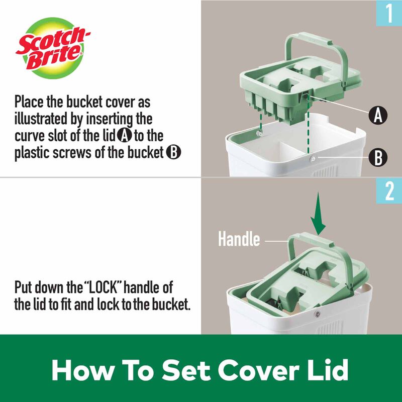 3M SCOTCHB Scotch-brite Hands-free Compact Mop Hfb002 HFB002-image 9