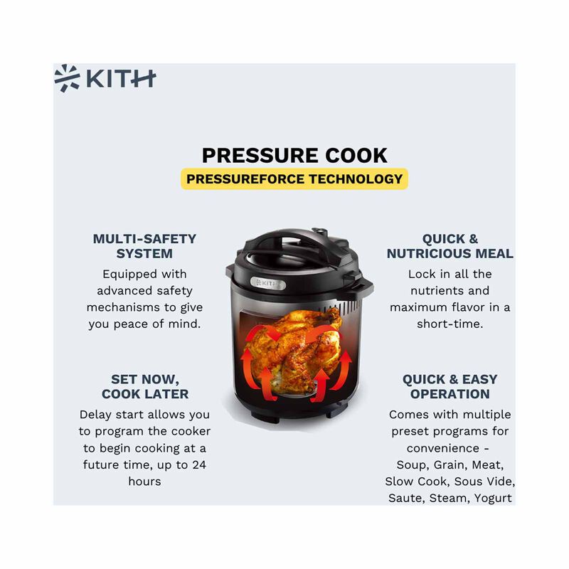 KITH 17-in-1 Multifunctional Pressure Cooker & Air Fryer MPA-B6L-BK-image 9