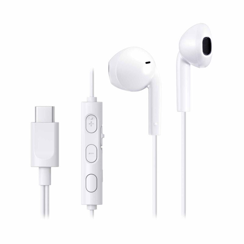 JVC Wired Usb Type-c Earphones With Mic- White HA-FR17UC-W-image 1