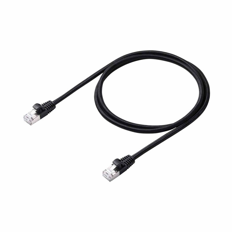 ELECOM Cat 8 Lan Cable Mesh 1m - Black LD-OCM/BK10-image 4
