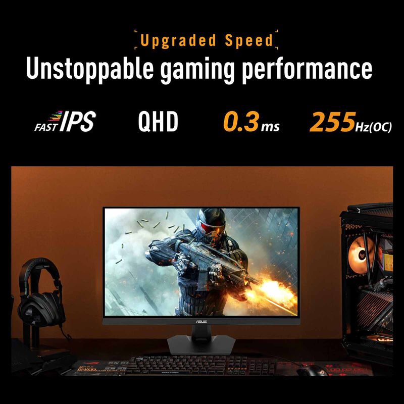 ASUS 27in Tuf Gaming Qhd 255hz Ips Gaming Monitor VG27AQME5F-image 10