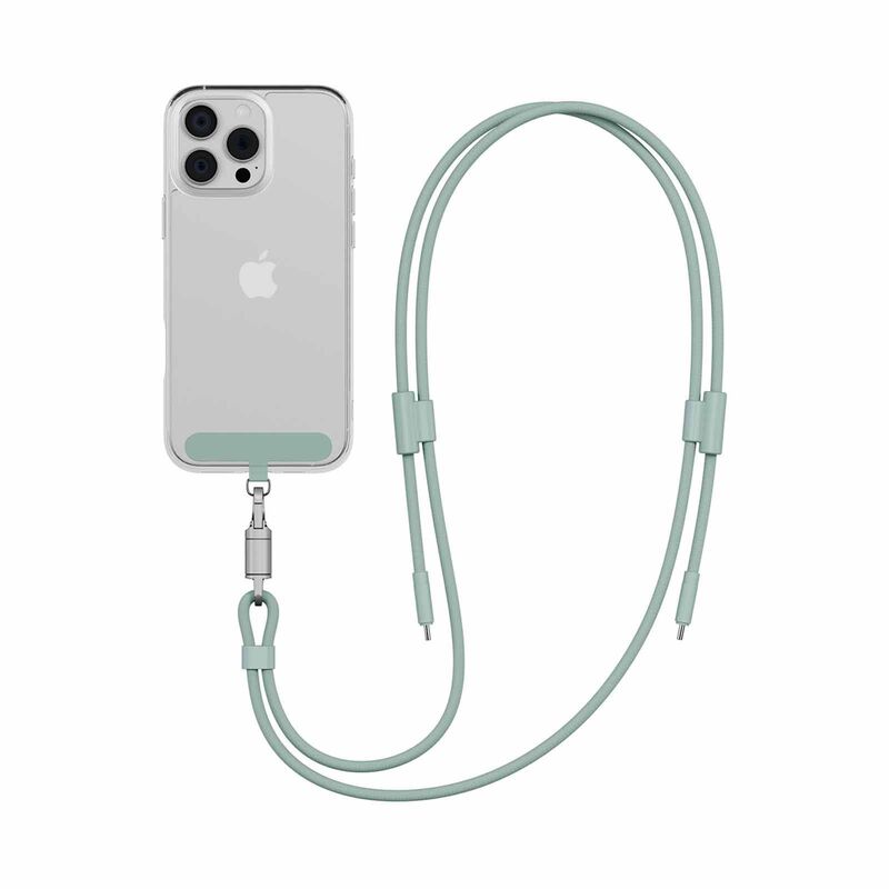ENERGEA Lasso Lanyard C-c Cable 480mbps, 240w With Lanyard Card 1.5m -sage CBL-LASS-SAG150-image 5